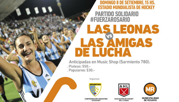 Partido solidario de Aymar y Las Leonas en Rosario