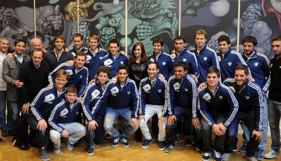 Los Leones, con la Presidenta